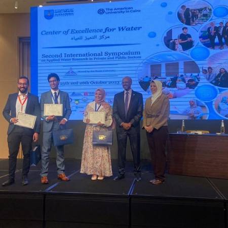 Students from the Faculty of Engineering, Alexandria Univ. achieve advanced positions the best research poster award during the Second International Symposium for Applied Water Research