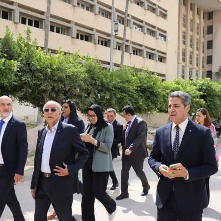 زيارة وفد جامعة باريس-ساكليه الفرنسية لكلية الهندسة بجامعة الإسكندرية